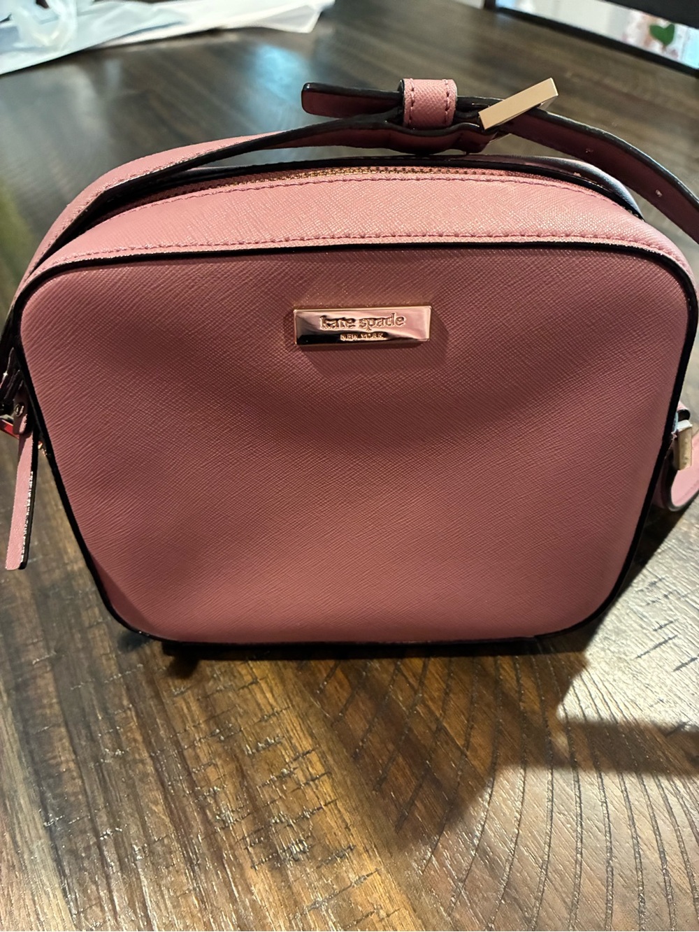 kate spade Dusty Rose Saffiano Crossbody Camera Bag